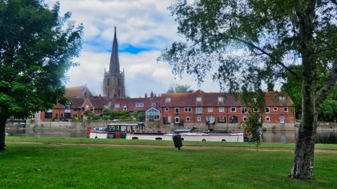 Idyllic Abingdon-on-Thames 库存照片