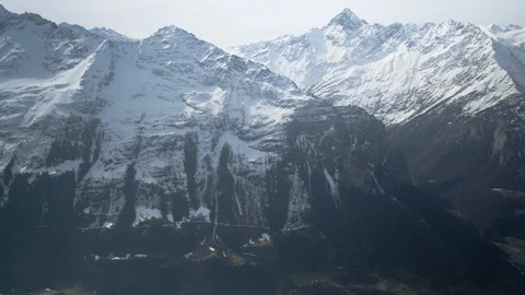 Idyllic Alps covered with snow in winter Stock Footage 113239083
