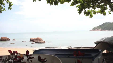 Idyllic beach in hongkong Stock Footage 24703025