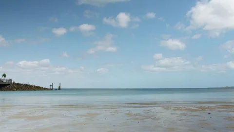 Idyllic beach scenery Stock Footage 80495194