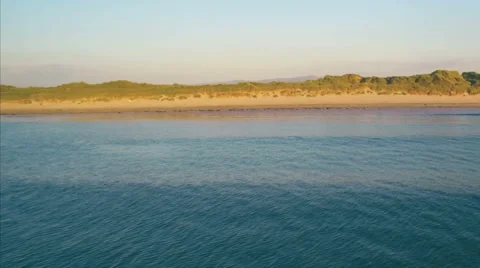 Idyllic drone footage of seascape and mountains Stock Footage 59082143