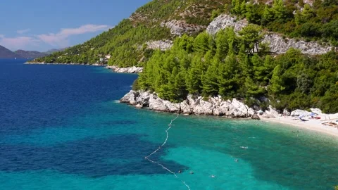Idyllic Mediterranean Seascape Stock Footage 345840625