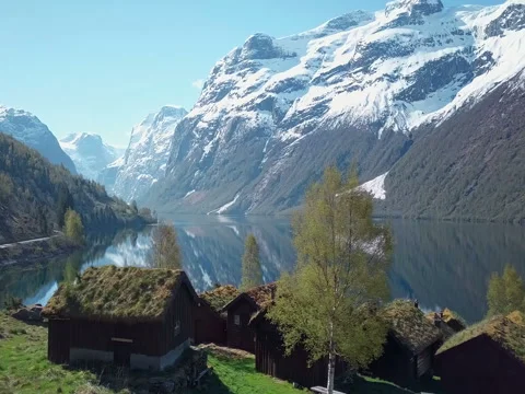 Idyllic nature of Norway Stock Footage 76805799