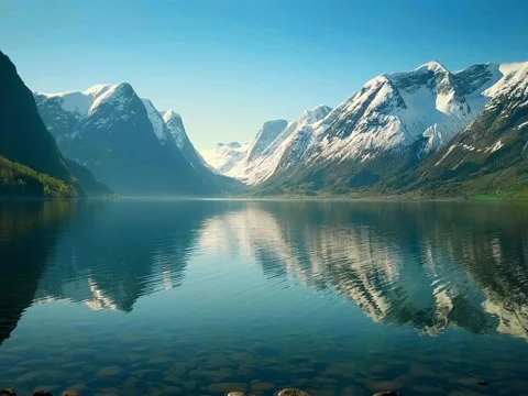 Idyllic nature of Norway Stock Footage 76805840