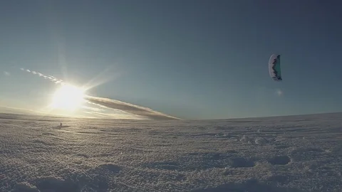 Idyllic parasailing shot Stock Footage 79978829