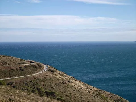 Idyllic Pathway On Coastal Cliffs Providing Breathtaking Vistas And Peaceful Stock Photos