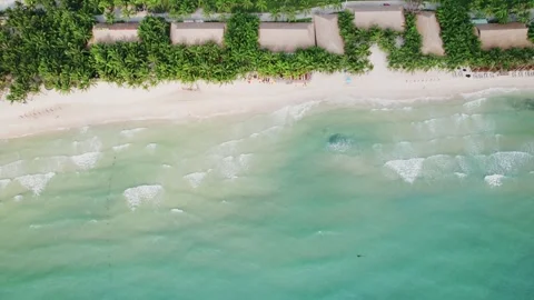 Idyllic Phu Quoc Beach Aerial Escape Stock Footage 260690983