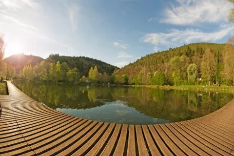 Idyllic pond Foto stock