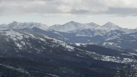 Idyllic snow covered mountain ranges Stock Footage 113236196