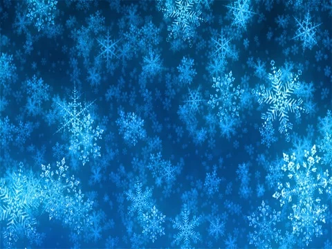 Idyllic Snowflakes Blue Background Stock Footage