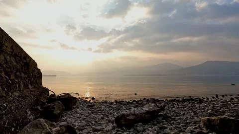 Idyllic sunset at Lake Maggiore Video stock 289027282