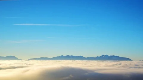 Idyllic Timelapse Of Clouds Rolling Over Landscape Against Blue Sky Stock Footage 71299133