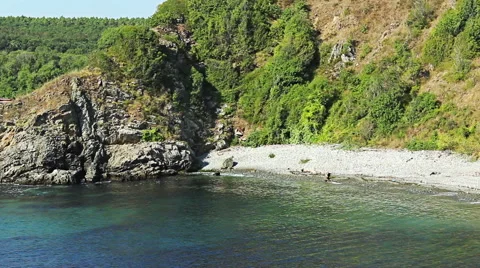 Idyllic tropical turquoise beach and sea coast with amazing nature 库存影片 43735449