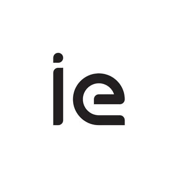 Ie initial letter vector logo icon Ilustração Stock