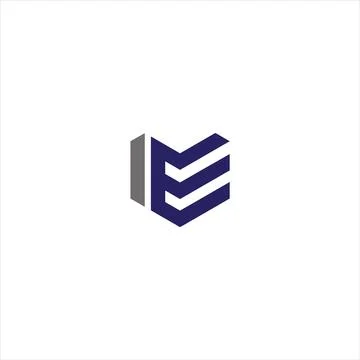 IE Letter monogram Initial Unique modern flat abstract logo design. IE eleg.. Stock Illustration