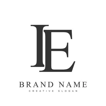 IE trendy logotype template. Initial letter i and e classic font style. Cre.. Stock Illustration