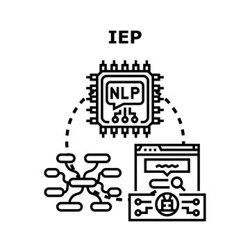 Iep concepts for natural language processing technology Stock Illustration