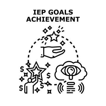 Iep goals achievement vector abstract concept illustration Stock Illustration