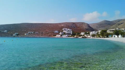 Iew of the Chochlidia beach. Stock Footage 228875099