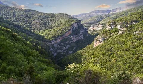 Iew from the top of the mountain. Greece Stock Photos