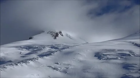 As if on another planet. Elbrus. Slow motion. Stock Footage 52365760