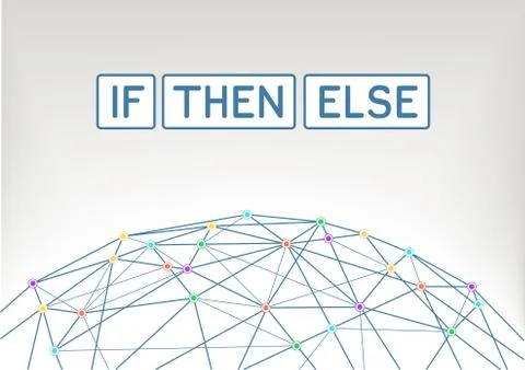If then else condition text as vector illustration background イラスト素材