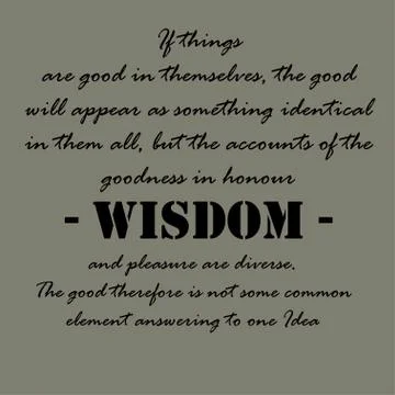 If things are good in themselves, the good Stock Illustration