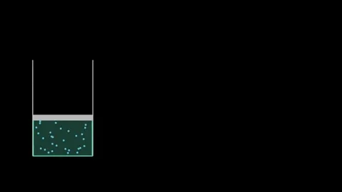 If volume of ideal gas is doubled, calculate the pressure Stock-Footage 336223879