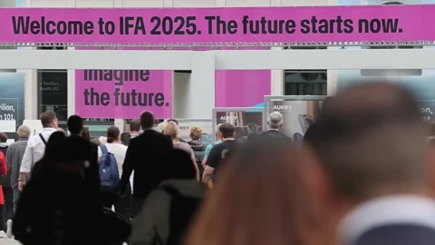 IFA 2025 opens its doors in Berlin with the latest in consumer electronics and h Stock Footage 316406461