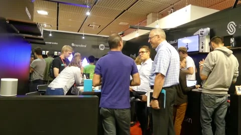 IFA, BERLIN - SEPTEMBER 5 2016: Pavilion Nanoleaf at IFA Global Markets in Be Stock Footage 119099939