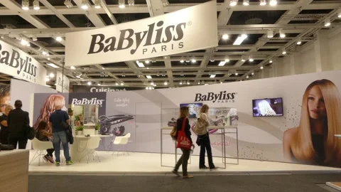 IFA, BERLIN - SEPTEMBER 5 2016: Pavilion BabyLiss Paris at IFA Global Markets Stock Footage 141580081