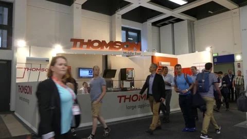 IFA, BERLIN - SEPTEMBER 5 2016: Pavilion Thomson at IFA Global Markets in Ber Video stock 142943161