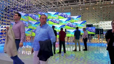 IFA, BERLIN - SEPTEMBER 7 2016: Pavilion Samsung at IFA Global Markets in Ber Stock Footage 143734530