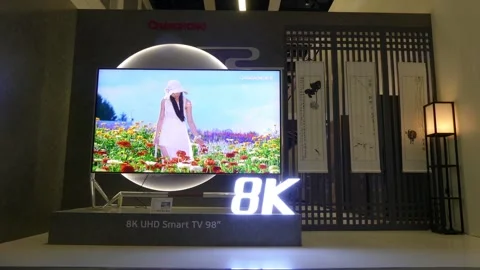 IFA, BERLIN - SEPTEMBER 7 2016: Pavilion of Changhong (TV production) at IFA  Video stock 154520463