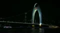 IFC, Liede Bridge, Pearl River, International Finance Center, Guangzhou, China HD Footage
