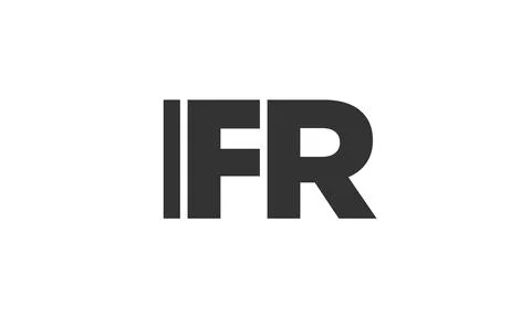 IFR logo design template with strong and modern bold text. Initial based ve.. Stock Illustration