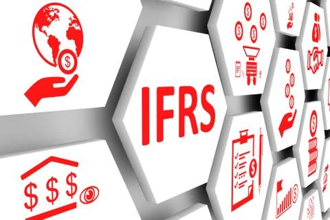 IFRS concept cell background 3d illustration Stock Illustration