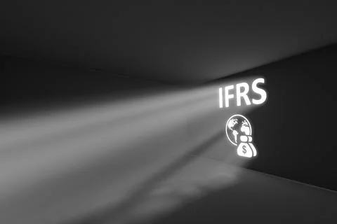 IFRS rays volume light concept 3d illustration Stock Illustration
