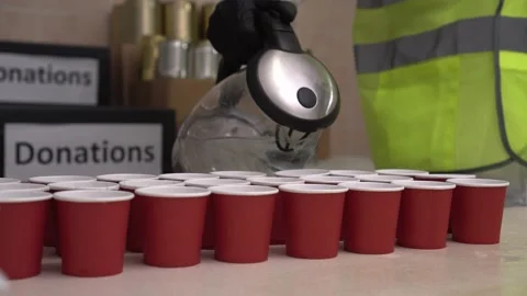 Iftar and Eid to the Poor and Needy this Ramadan. Charity program. Volunteers Video stock 150009856