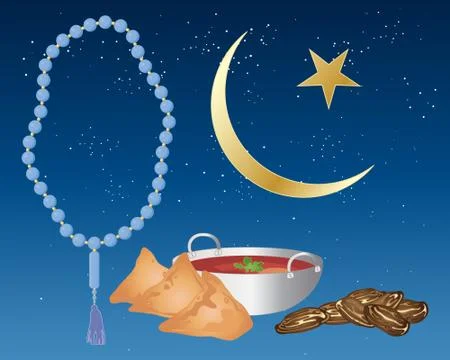 Iftar food Stock Illustration