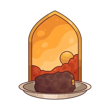 Iftar illustration Stock Illustration