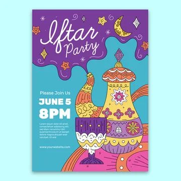 Iftar invitation template design Stock-Illustration