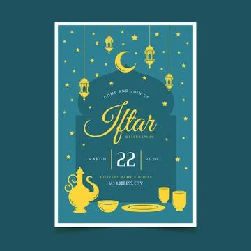 Iftar invitation template theme Stock-Illustration