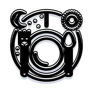 Iftar meal breaking fast during ramadan icon Stock Illustration