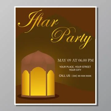 Iftar Party Stock Illustration