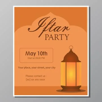 Iftar Party Stock Illustration