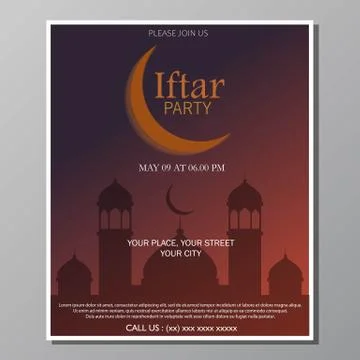 Iftar Party Stock Illustration