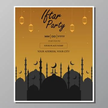Iftar Party Stock Illustration