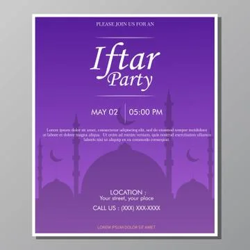 Iftar party Stock Illustration