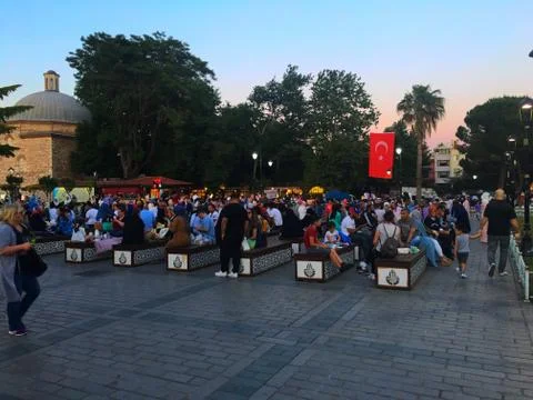 Iftar at Sultanahmet Square. Stock Photos